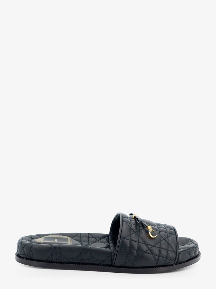 Cannage quilted leather sandals