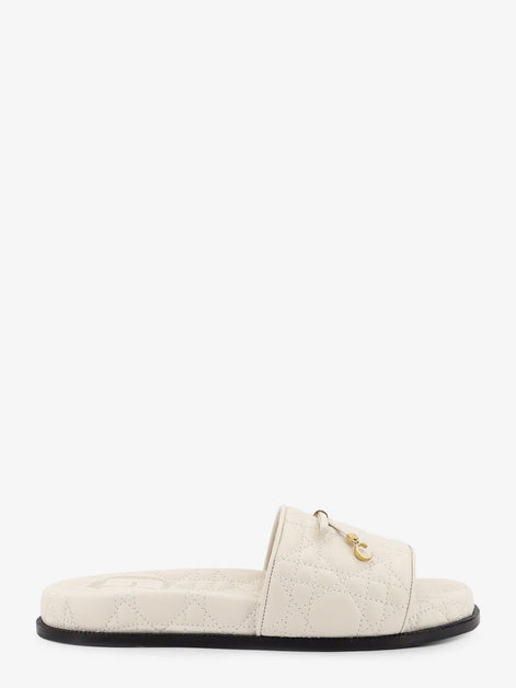 Cannage quilted leather sandals
