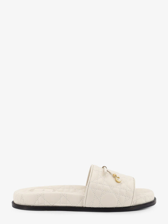 Cannage quilted leather sandals