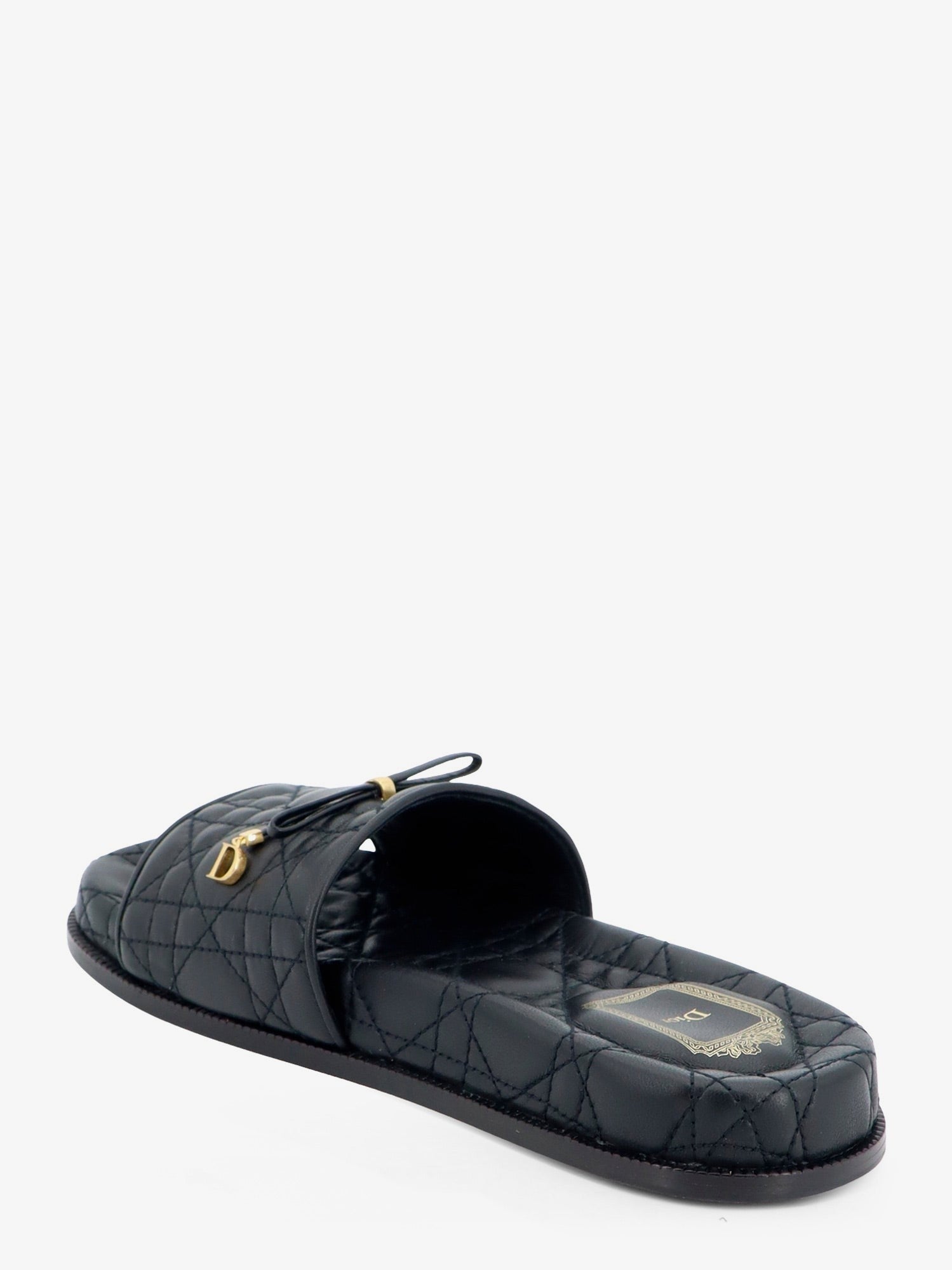 Cannage quilted leather sandals