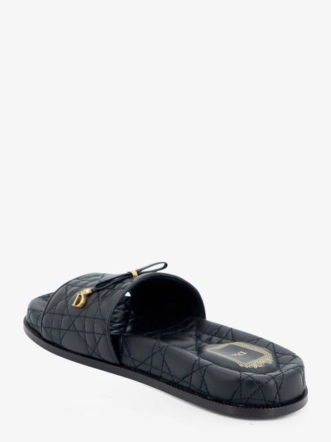 Cannage quilted leather sandals