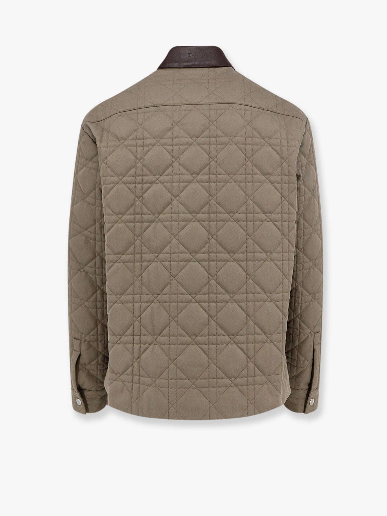 Cannage Shirt/Jacket with Dior patch and leather collar