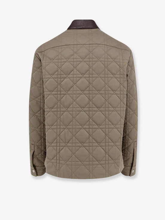 Cannage Shirt/Jacket with Dior patch and leather collar
