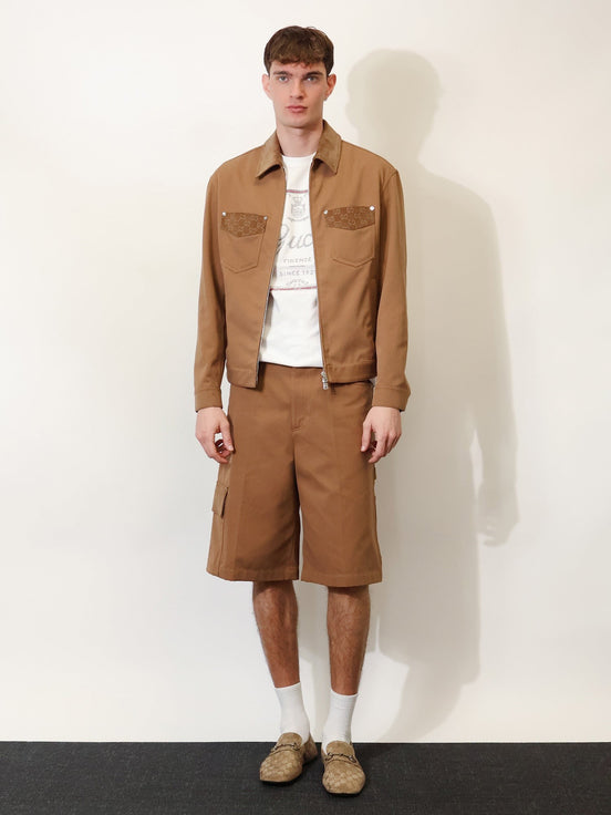 Canvas Jacket with GG details
