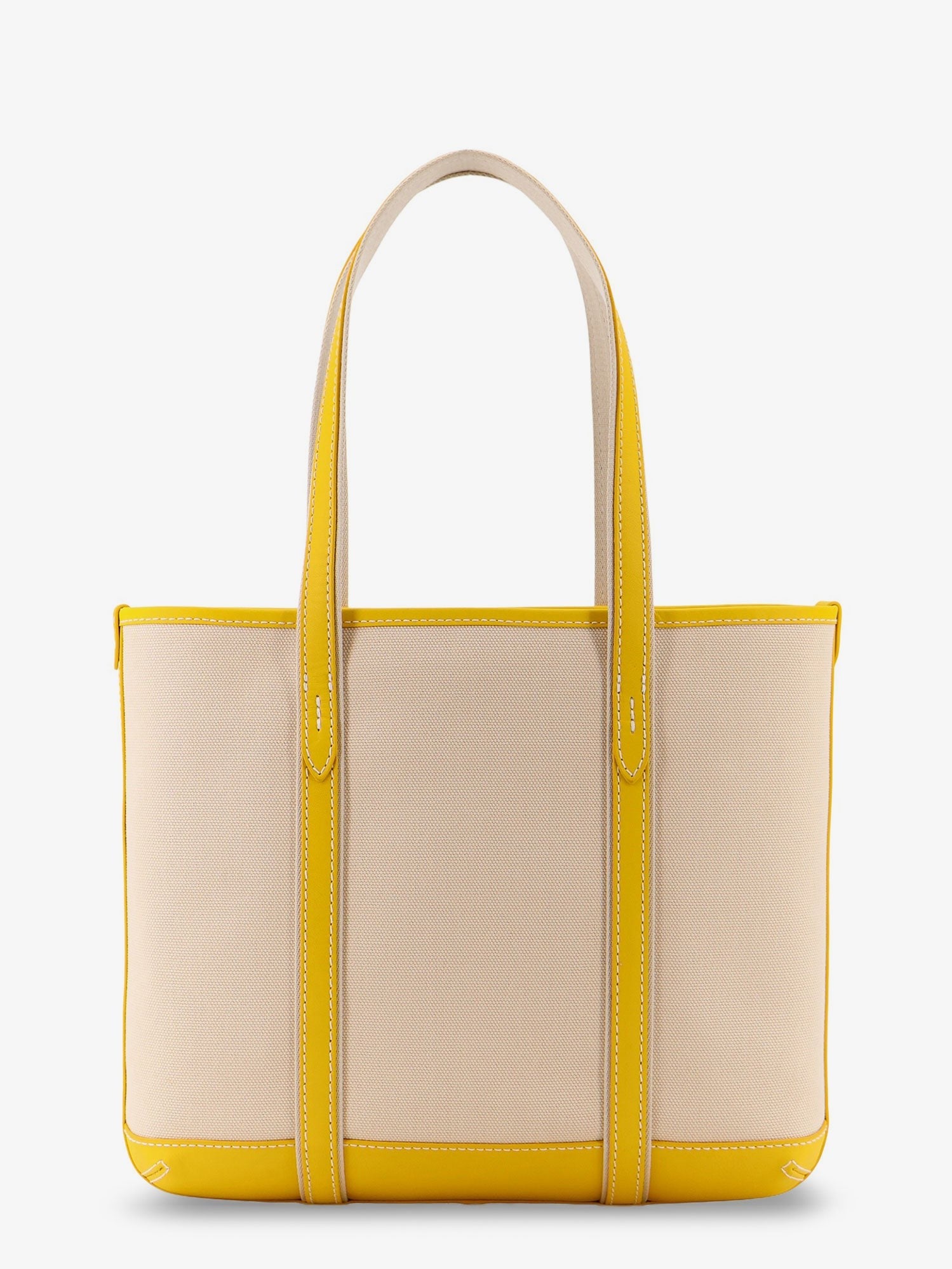 Canvas shoulder bag with embroidered logo on the front