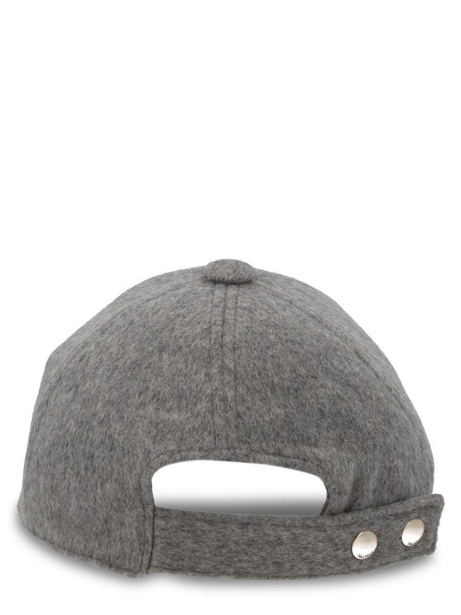 Max Mara CAPPELLO DA BASEBALL IN CASHMERE CON LOGO