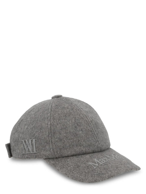 Max Mara CAPPELLO DA BASEBALL IN CASHMERE CON LOGO