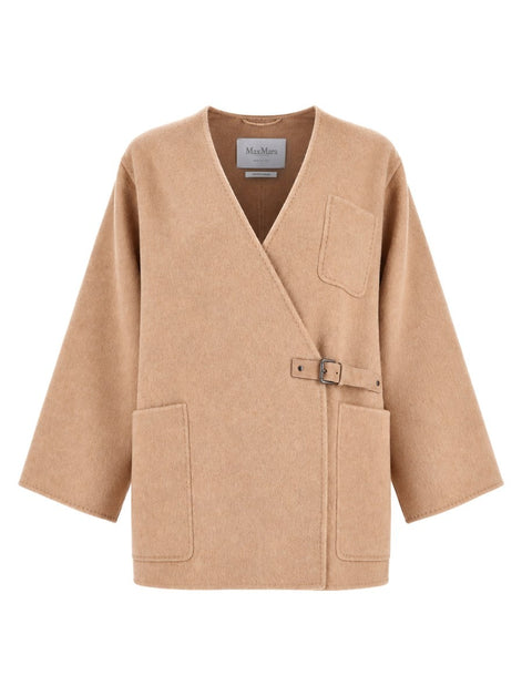 Cappotto Cardigan In Cammello e Mohair