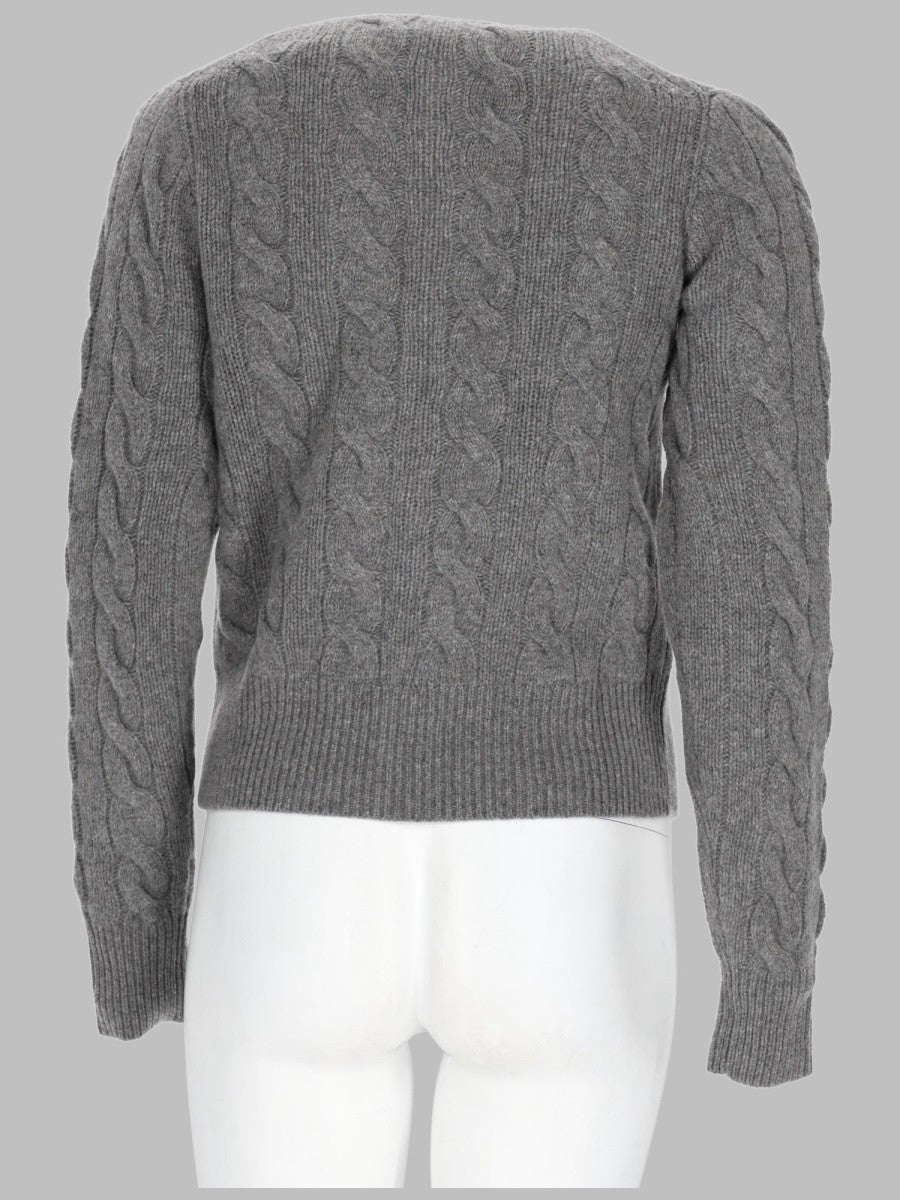 CARDIGAN A TRECCE CON LOGO