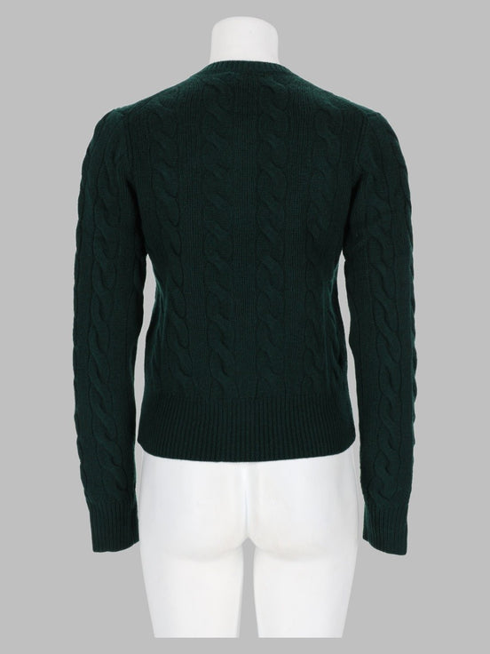 Polo Ralph Lauren Cardigan A Trecce Con Logo