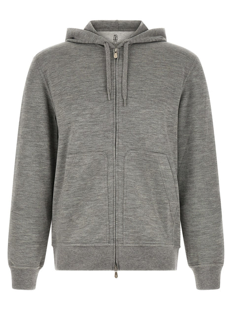 Cashmere and silk hoodie