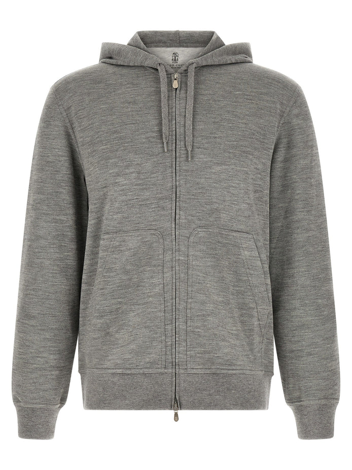 Cashmere and silk hoodie