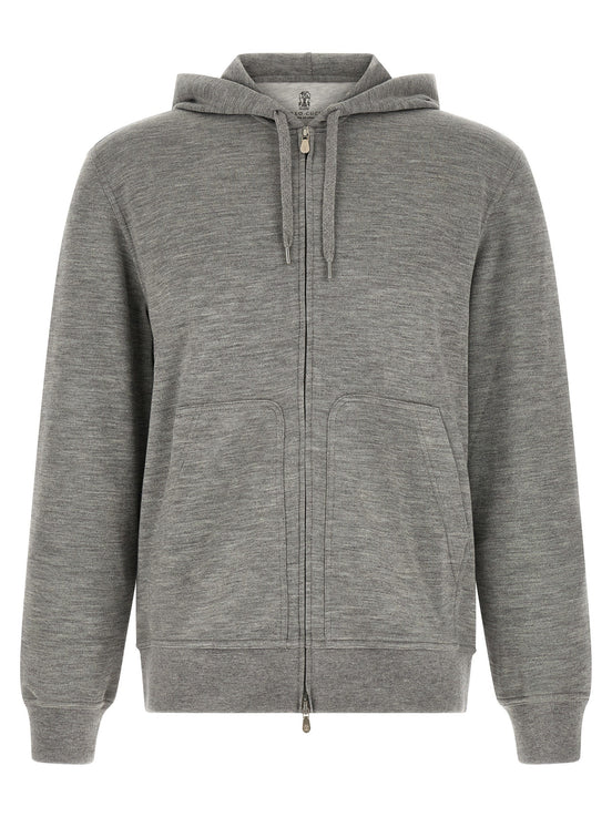 Cashmere and silk hoodie
