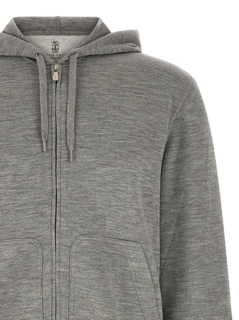 Cashmere and silk hoodie