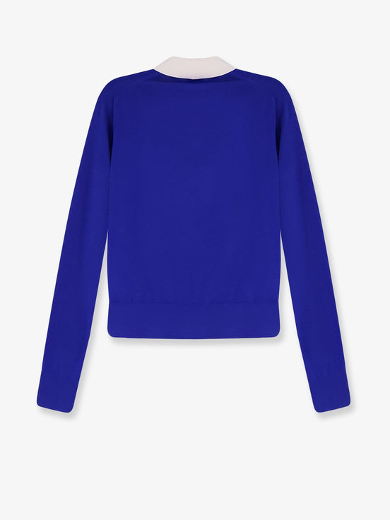 Celine Cashmere and silk polo shirt with logo embroidery on the front