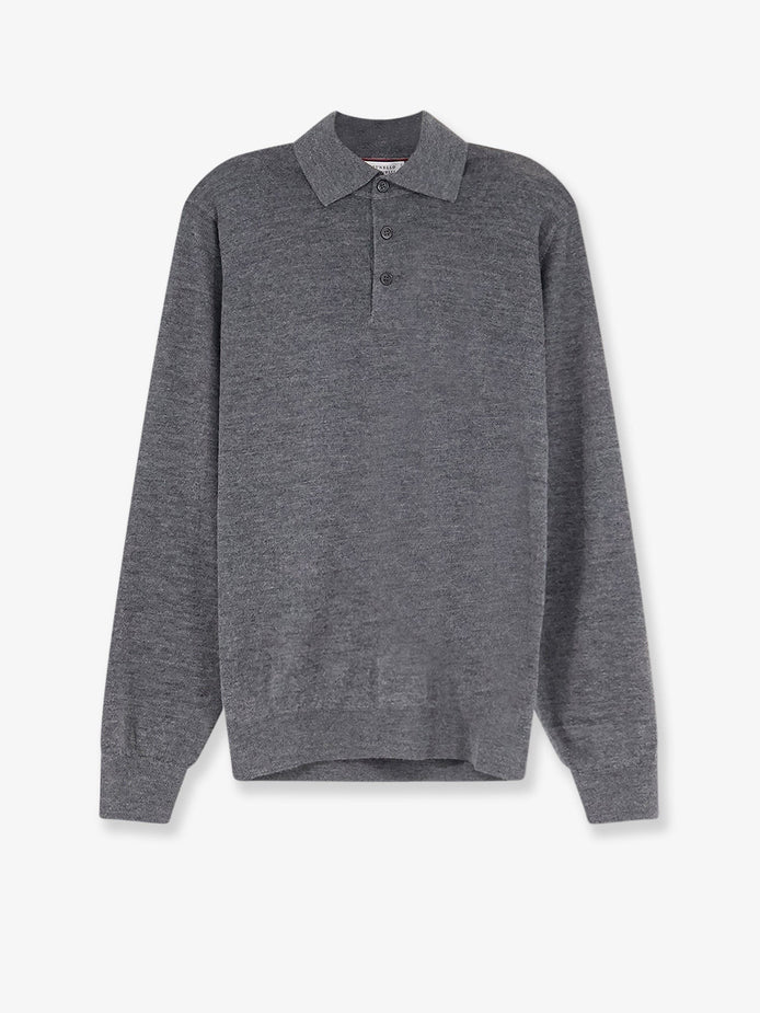 Cashmere and silk polo shirt