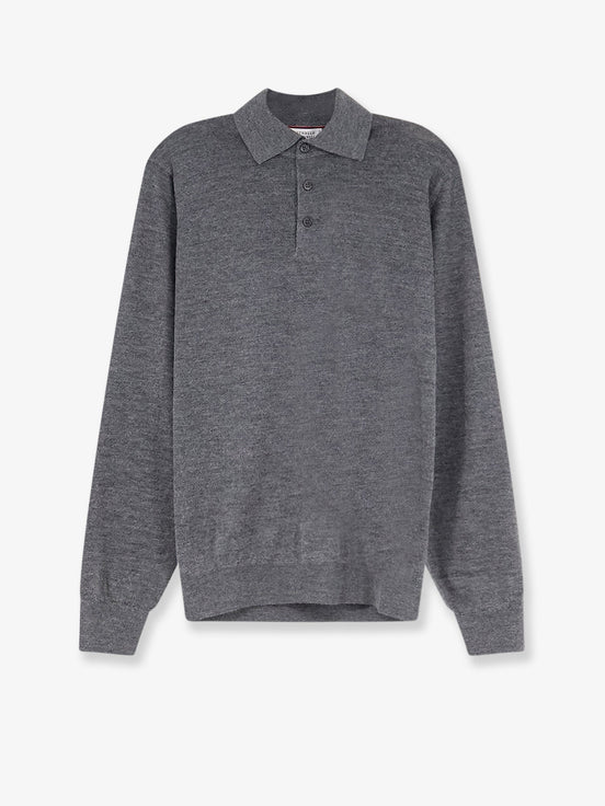 Cashmere and silk polo shirt