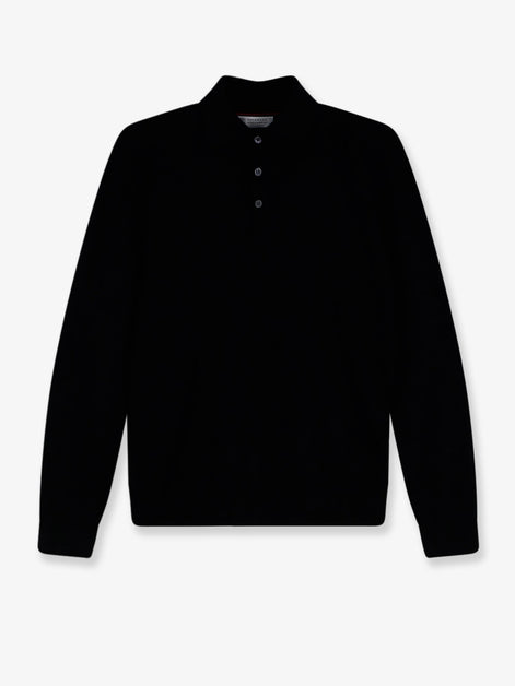 Cashmere and silk polo shirt