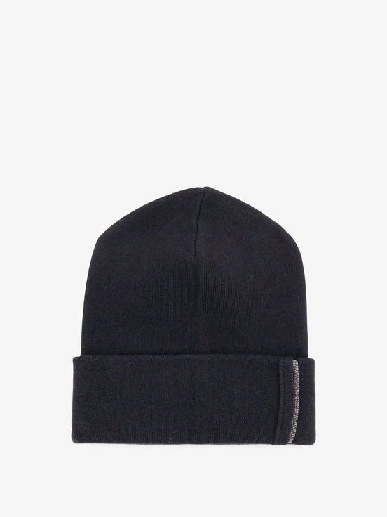 Cashmere hat with Monili detail