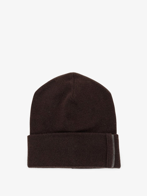 Cashmere hat with Monili detail