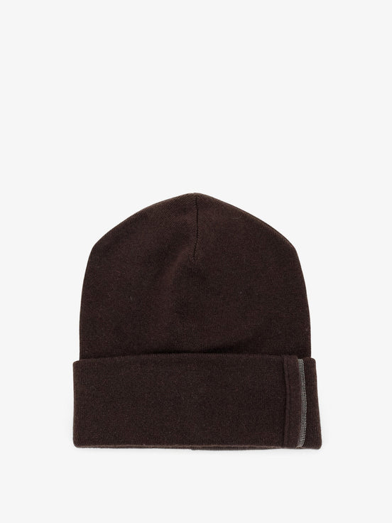 Cashmere hat with Monili detail