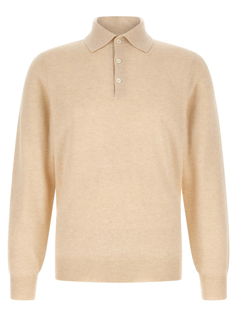Cashmere knit polo shirt