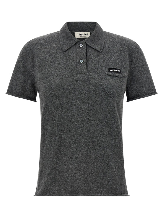 Cashmere polo shirt