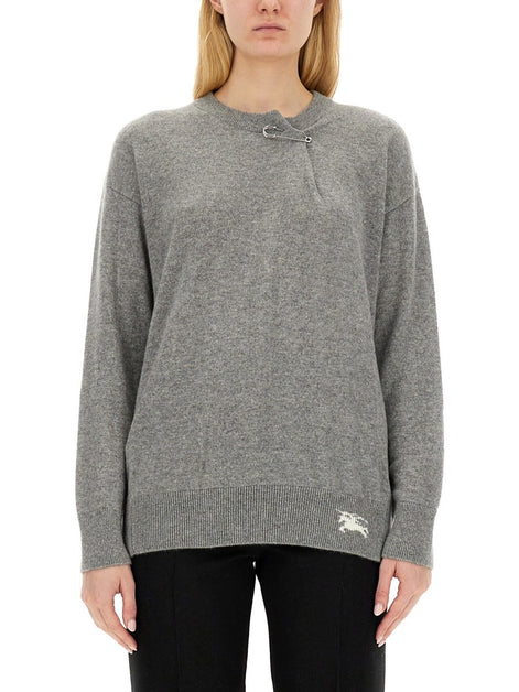 CASHMERE SWEATER WITH KILT PIN