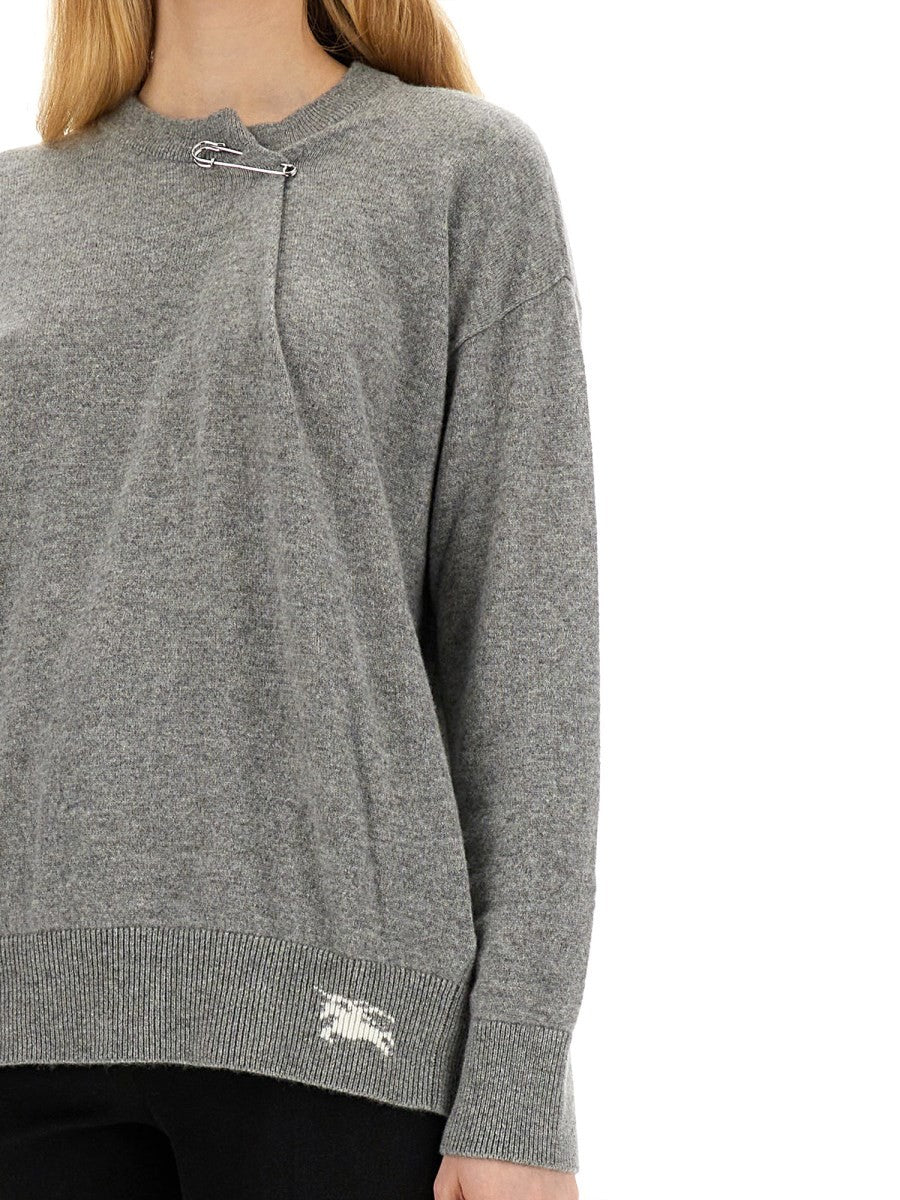 CASHMERE SWEATER WITH KILT PIN
