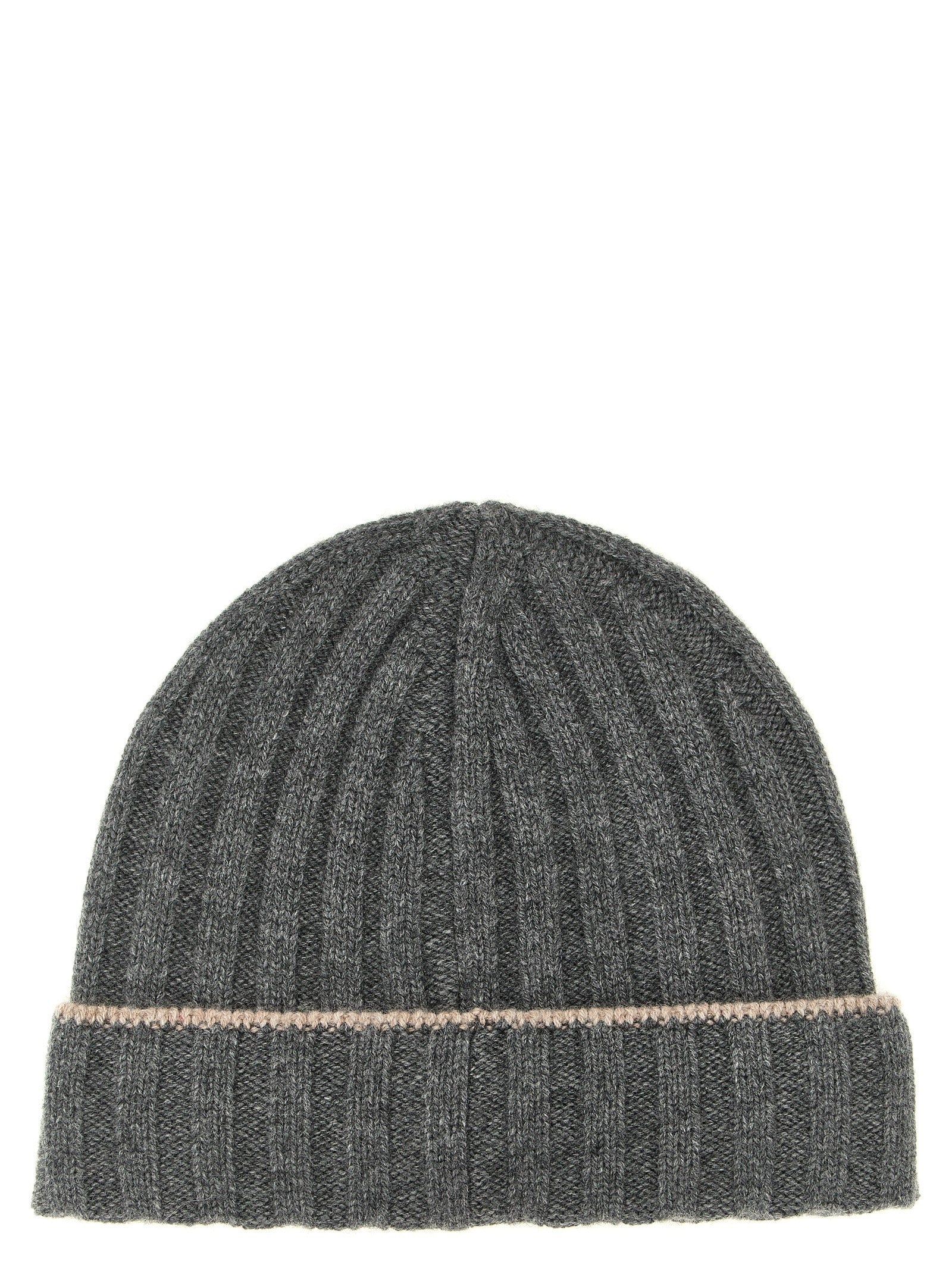 Cashmere turn-up beanie