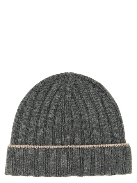 Cashmere turn-up beanie