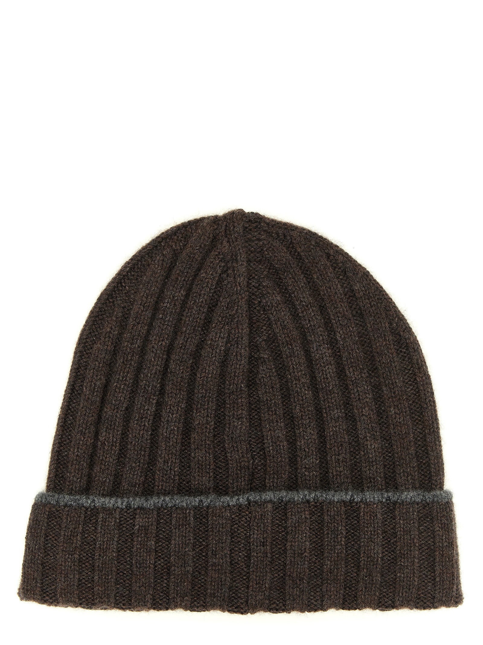 Cashmere turn-up beanie