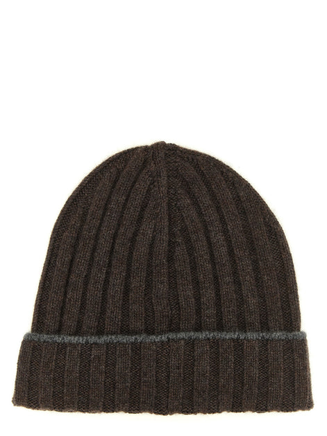 Cashmere turn-up beanie