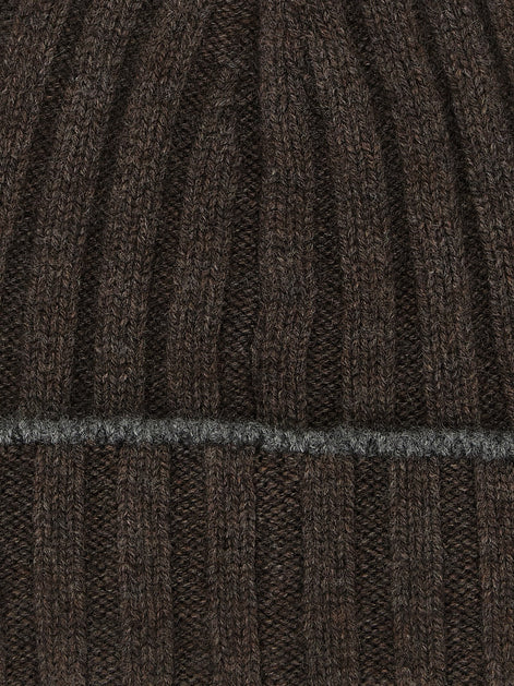 Cashmere turn-up beanie