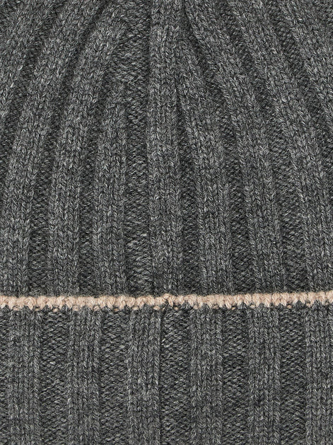Cashmere turn-up beanie