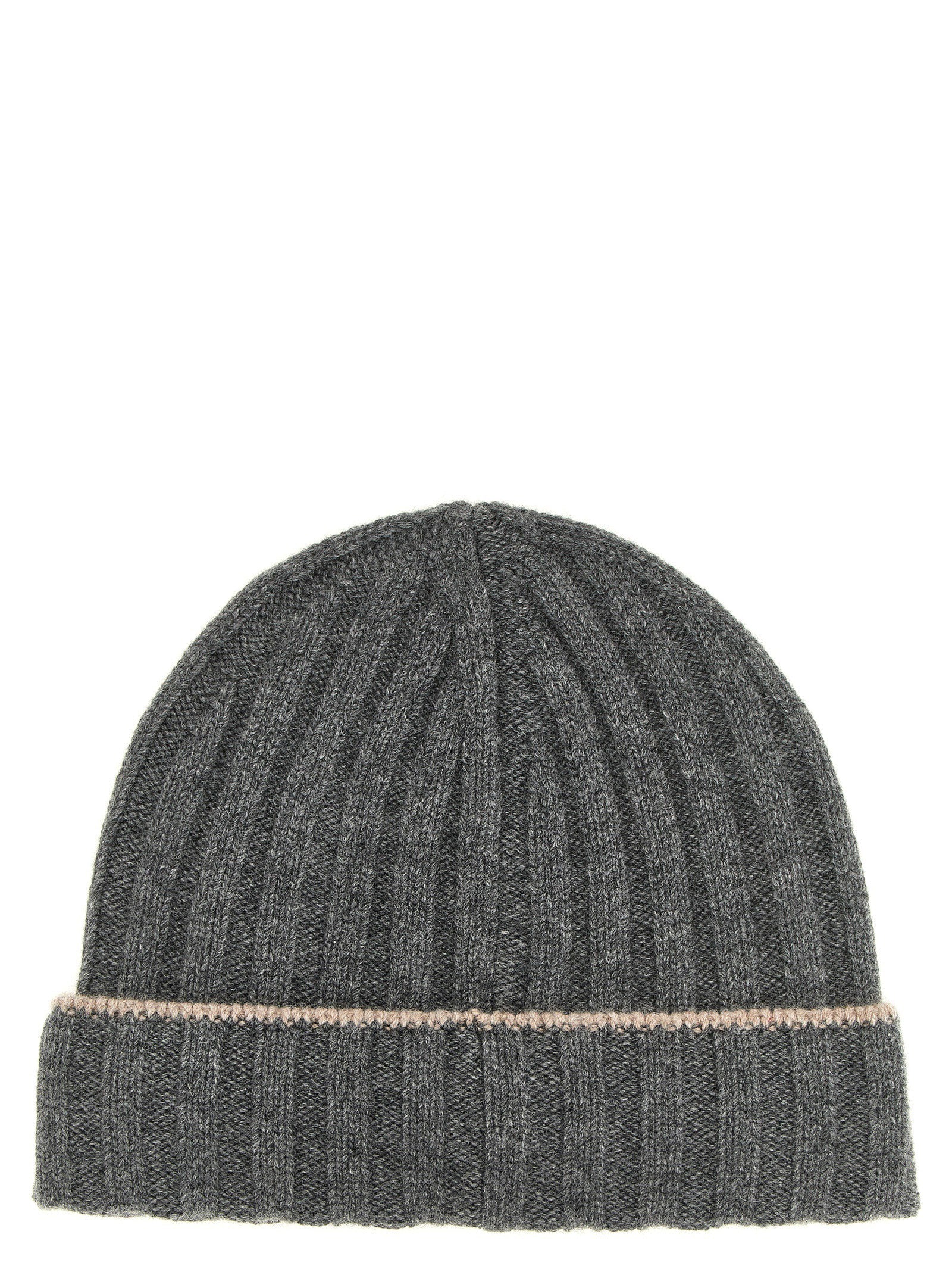 Cashmere turn-up beanie