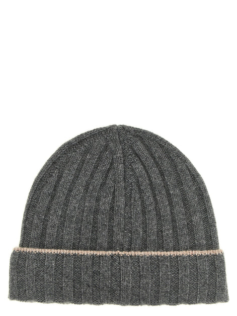 Cashmere turn-up beanie