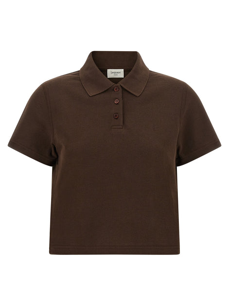 'Cassandre' crop polo shirt