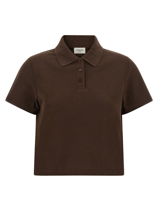 'Cassandre' crop polo shirt