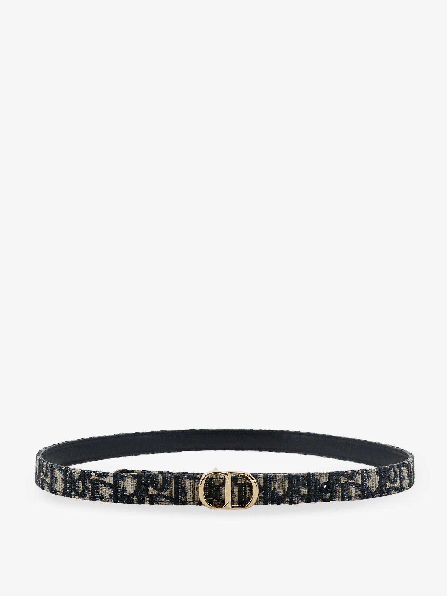 CD Icon Leather and Canvas Belt