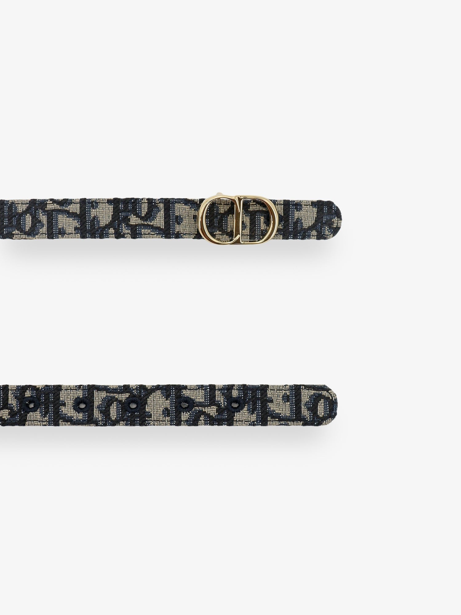 Dior CD Icon Leather and Canvas Belt