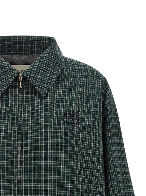 Check cotton blouson