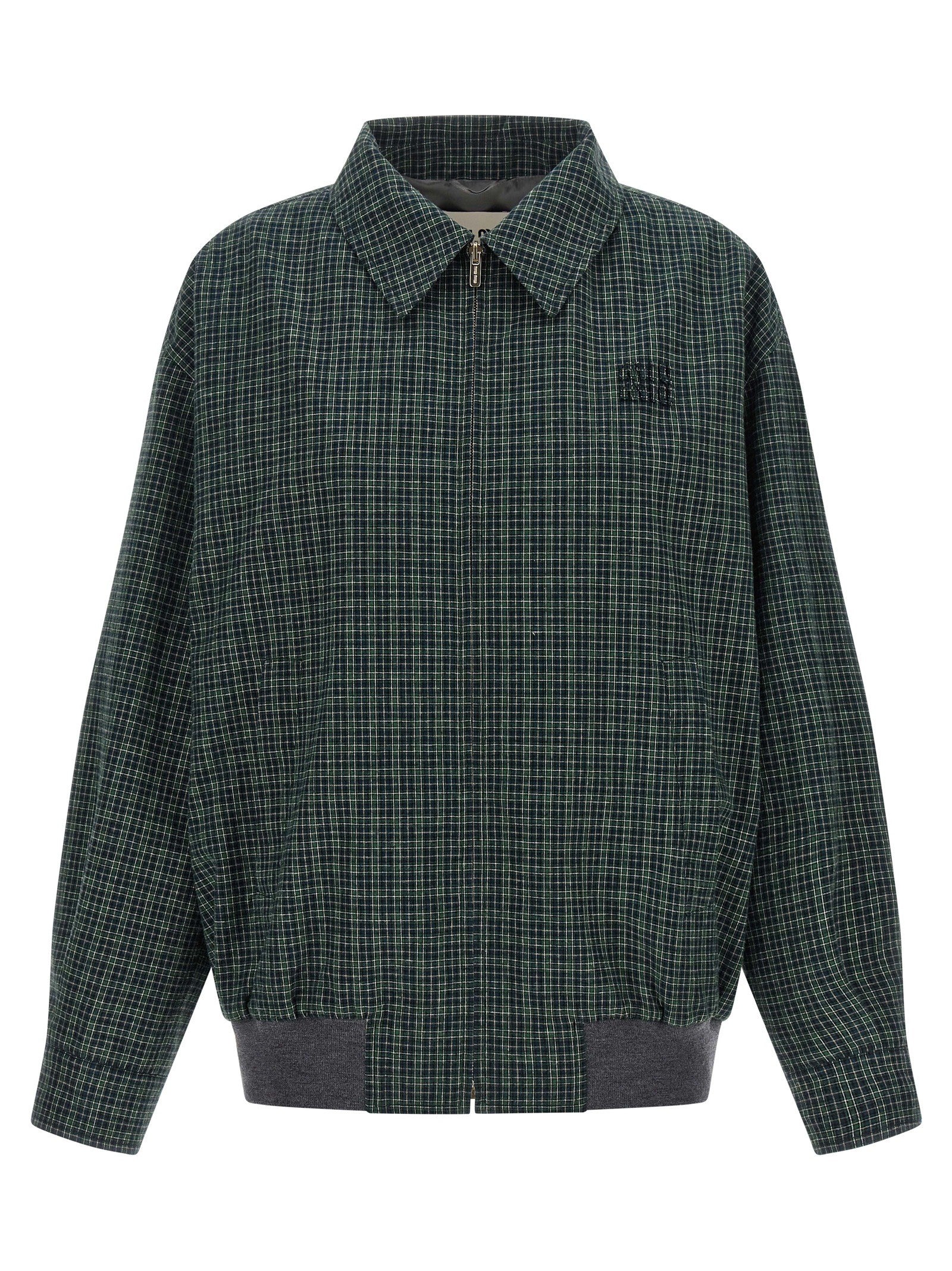 Check cotton blouson