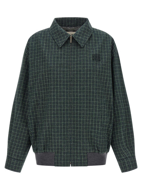Check cotton blouson