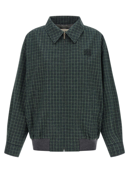 Check cotton blouson