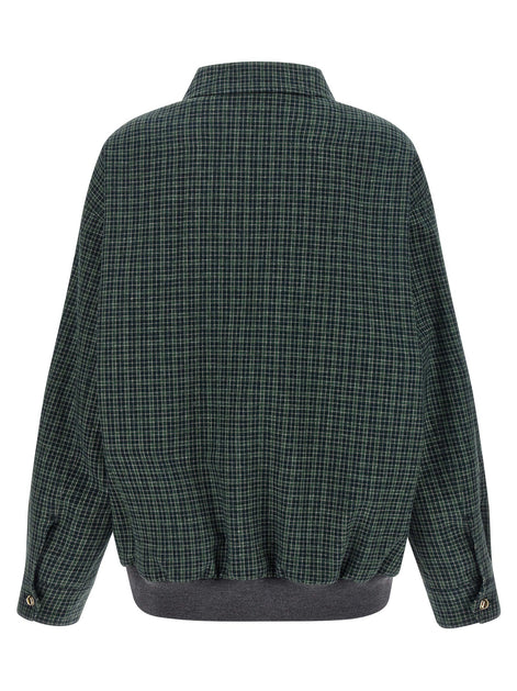 Check cotton blouson