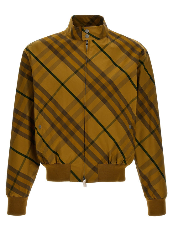 Check print jacket