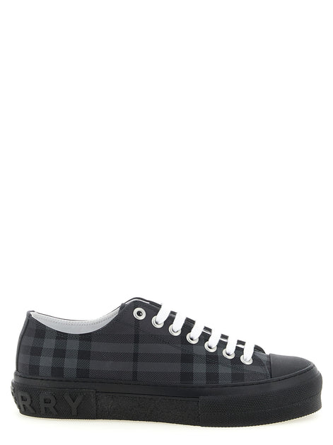Check print sneakers