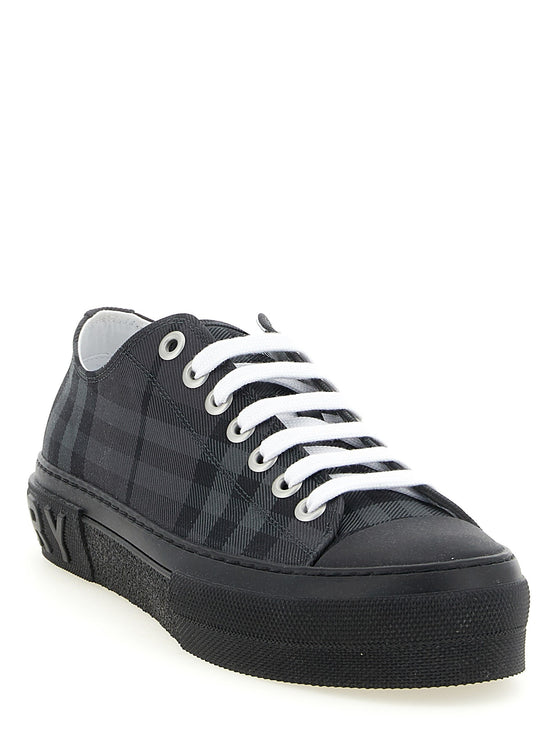 Check print sneakers