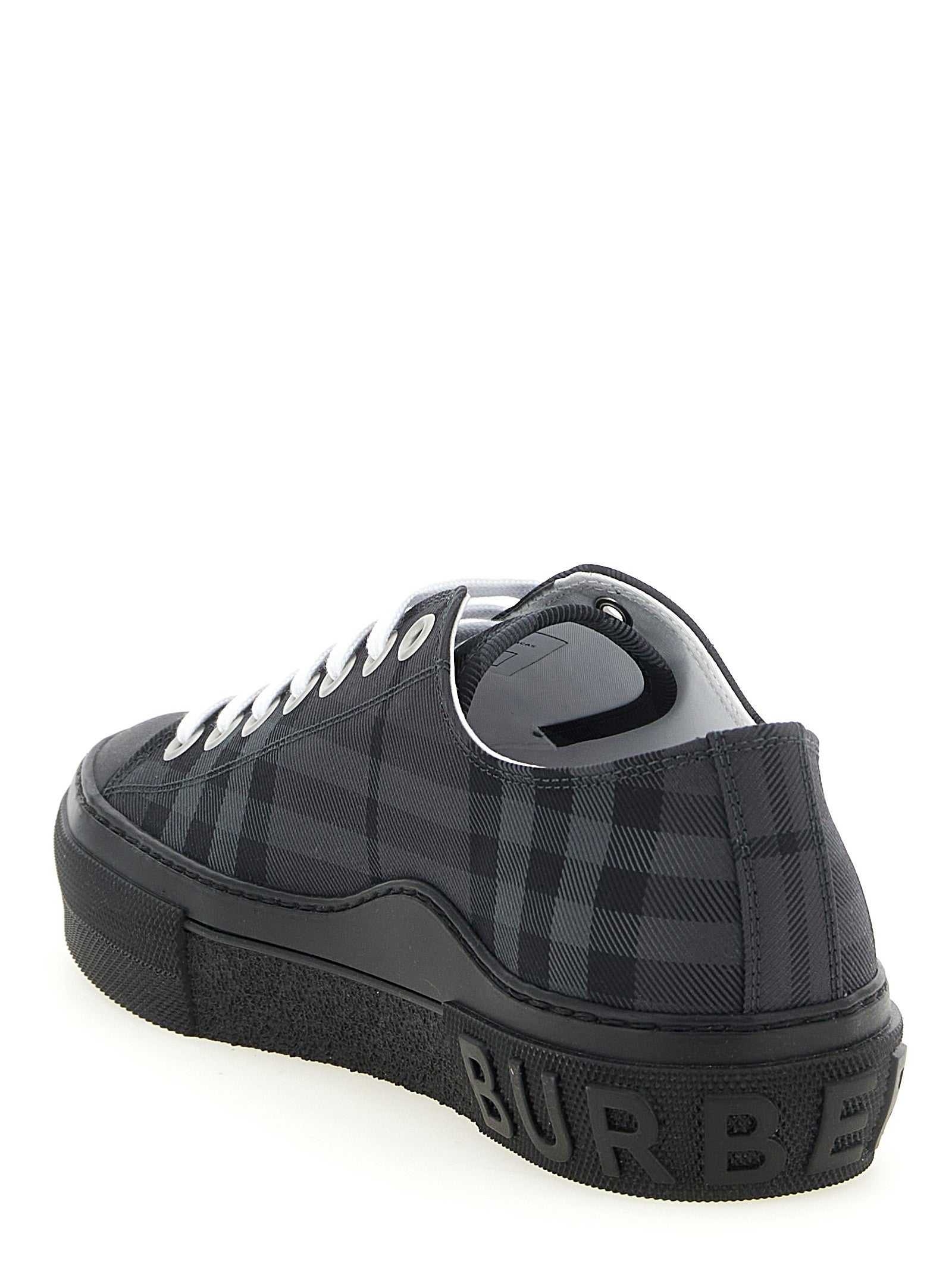 Check print sneakers